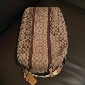 Coach Signature Toiletry/Cosmetic Bag
